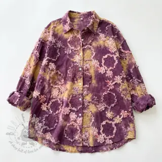 Katoenen stof TIE DYE EMBROIDERY Eva tape design D