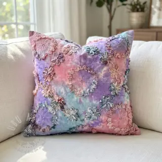 Katoenen stof TIE DYE EMBROIDERY Eva tape design C