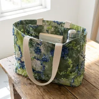 Katoenen stof TIE DYE EMBROIDERY Eva tape design En