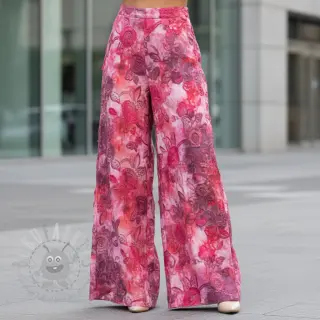 Katoenen stof TIE DYE EMBROIDERY Flora design D