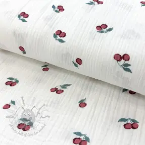 Dubbelgaas/mousseline Fruits cherry ORGANIC