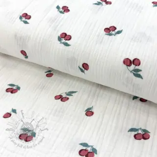 Dubbelgaas/mousseline Fruits cherry ORGANIC