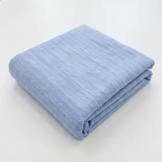 Bavlnená látka VOILE LUREX Stripes light blue