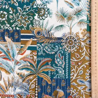 Decoratiestof jacquard Basmati allover bleu