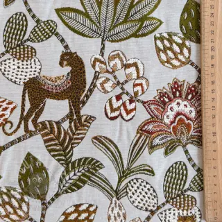 Decoratiestof jacquard Soliman allover blanc