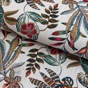 Decoratiestof jacquard Neroli allover blanc