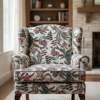 Dekoračná látka jacquard Neroli allover blanc