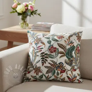 Decoratiestof jacquard Neroli allover blanc