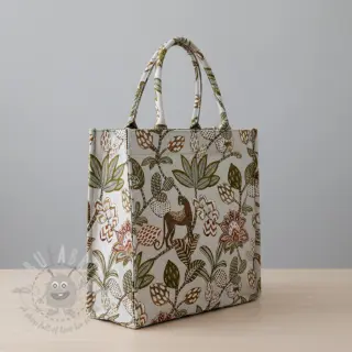 Decoratiestof jacquard Soliman allover blanc