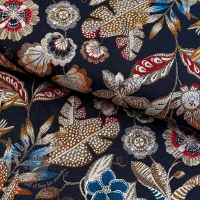 Decoratiestof jacquard Neroli allover nuit