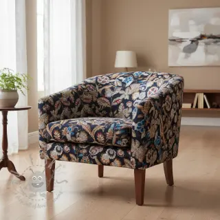 Decoratiestof jacquard Neroli allover nuit