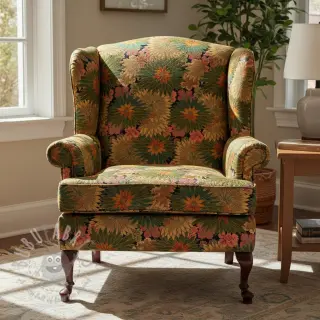 Decoratiestof jacquard Matcha allover kaki
