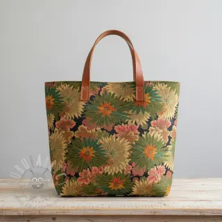 Decoratiestof jacquard Matcha allover kaki