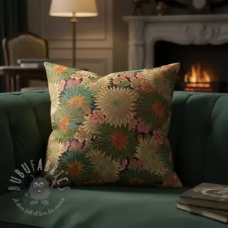 Decoratiestof jacquard Matcha allover kaki