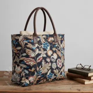Decoratiestof jacquard Neroli allover nuit