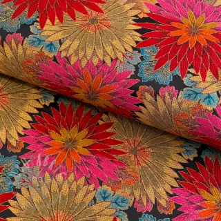 Decoratiestof jacquard Matcha allover rouge