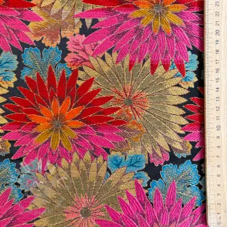 Decoratiestof jacquard Matcha allover rouge