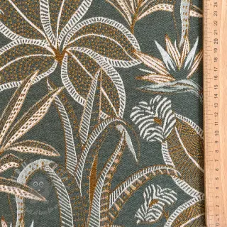 Decoratiestof jacquard Moranto allover kaki