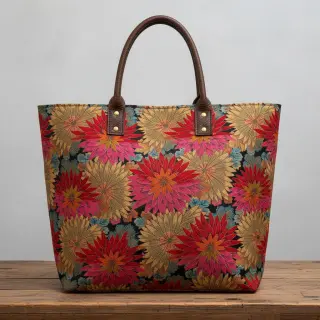 Dekoračná látka jacquard Matcha allover rouge