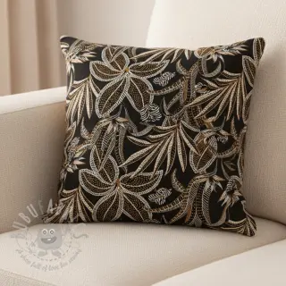 Decoratiestof jacquard Moranto allover noir