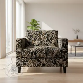 Decoratiestof jacquard Moranto allover noir