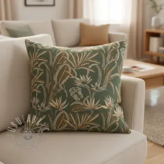 Decoratiestof jacquard Moranto allover kaki