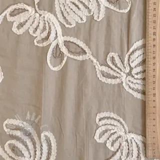 Katoenen stof EMBROIDERY Loom En Light natural