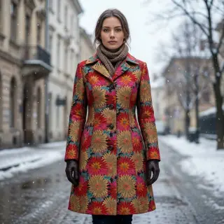 Dekoračná látka jacquard Matcha allover rouge