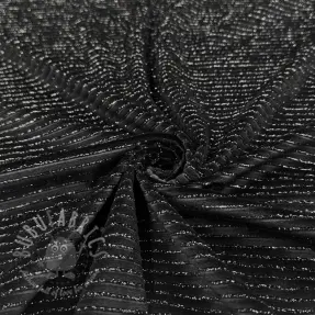 Fluweel VELVET LUREX Stripe black