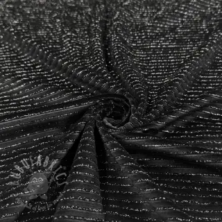 Fluweel VELVET LUREX Stripe black