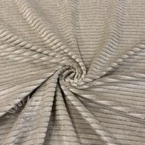 Fluweel VELVET LUREX Stripe beige