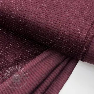 Fluweel VELVET LUREX Stripe bordeaux
