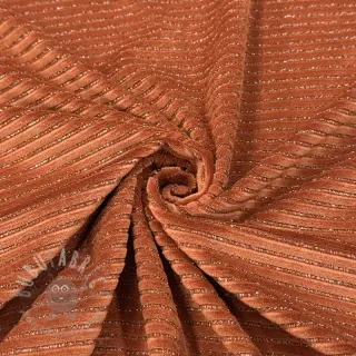 Fluweel VELVET LUREX Stripe brick
