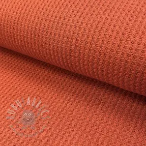 Sweaterstof WAFFLE BIG KNIT rust