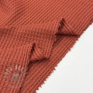 Sweaterstof WAFFLE BIG KNIT rust