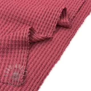 Sweaterstof WAFFLE BIG KNIT dark salmon
