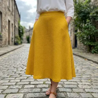 Svetrovina WAFFLE BIG KNIT ochre