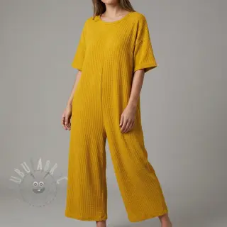 Sweaterstof WAFFLE BIG KNIT ochre