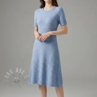 Gebreide stof Angora honey blue