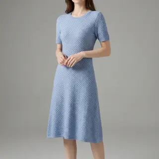 Pletenina Angora honey blue