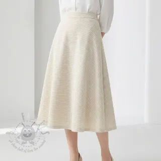 Fluweel VELVET LUREX Stripe off white
