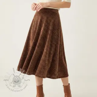 Fluweel VELVET LUREX Stripe dark brown