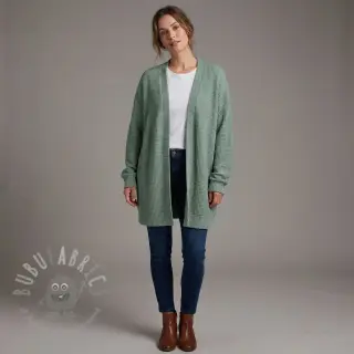 Gebreide stof Angora honey ocean green