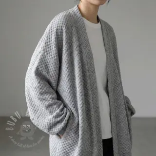 Gebreide stof Angora honey light grey