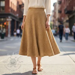 Gebreide stof Angora honey beige