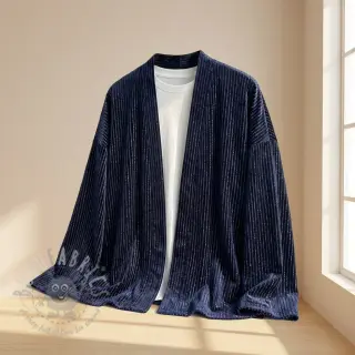 Fluweel VELVET LUREX Stripe marine