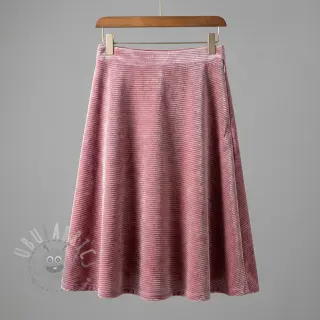 Fluweel VELVET LUREX Stripe pink