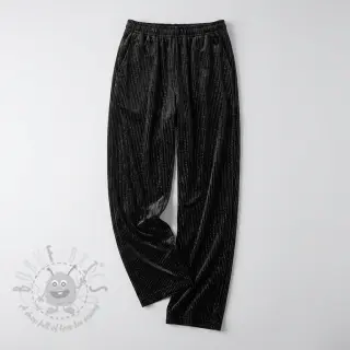 Fluweel VELVET LUREX Stripe black