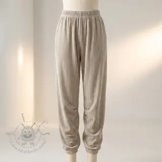 Fluweel VELVET LUREX Stripe beige