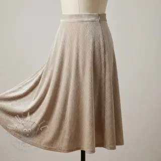 Fluweel VELVET LUREX Stripe beige